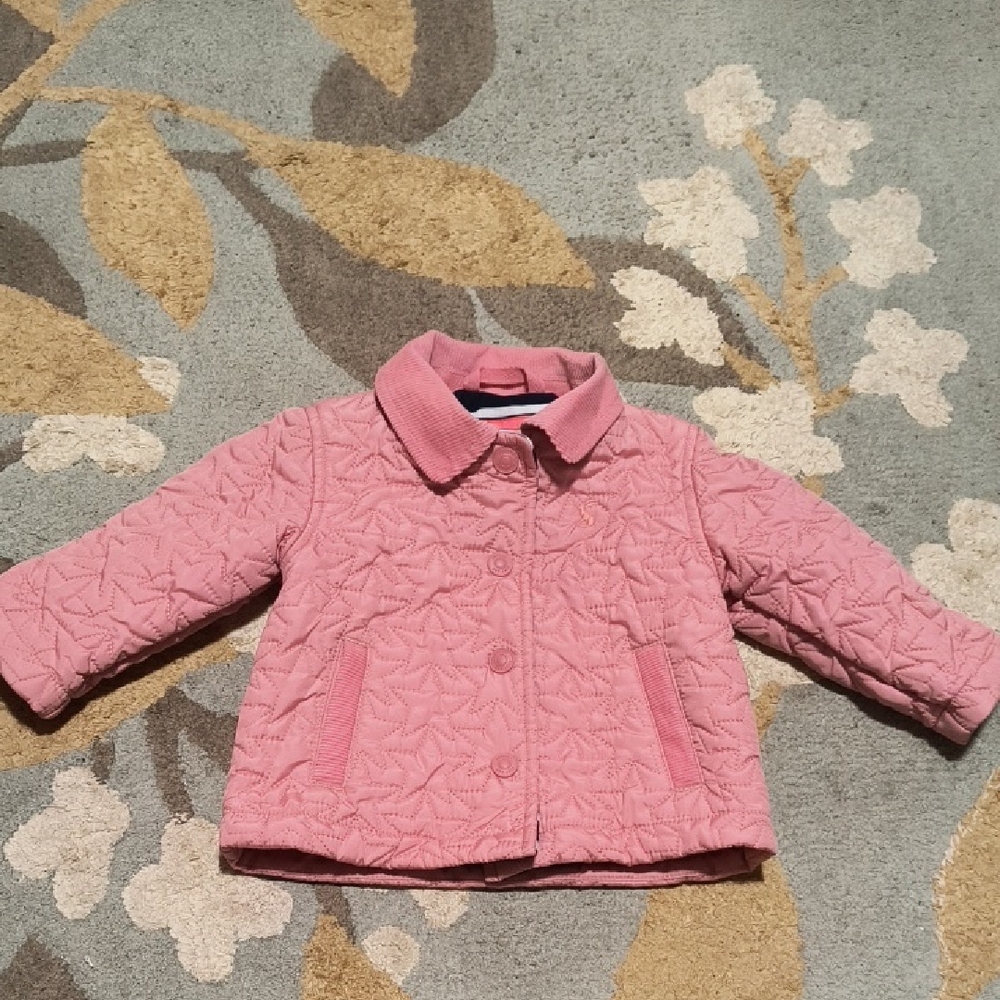 Joules Pink Quilted Kids Puffer Jacket
